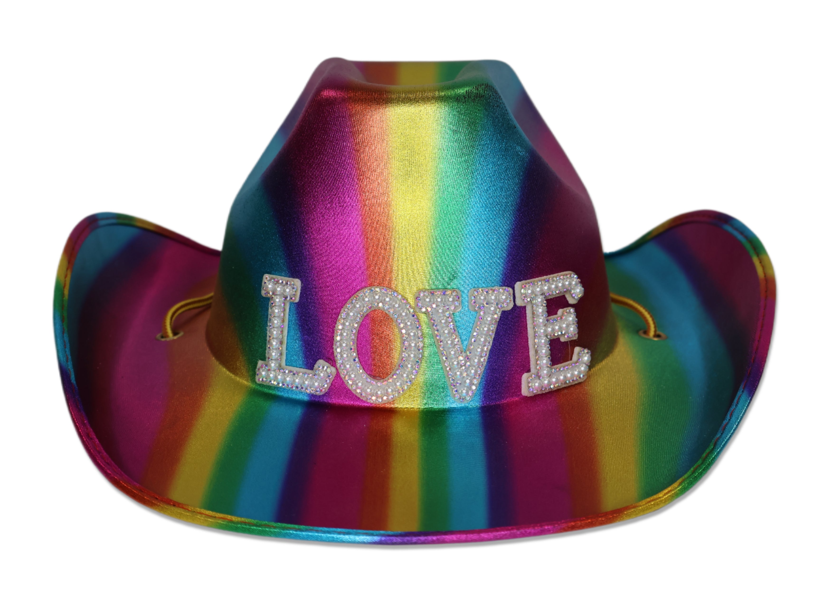 Cowboy Hat Rainbow Pride - w/ "LOVE" Letters