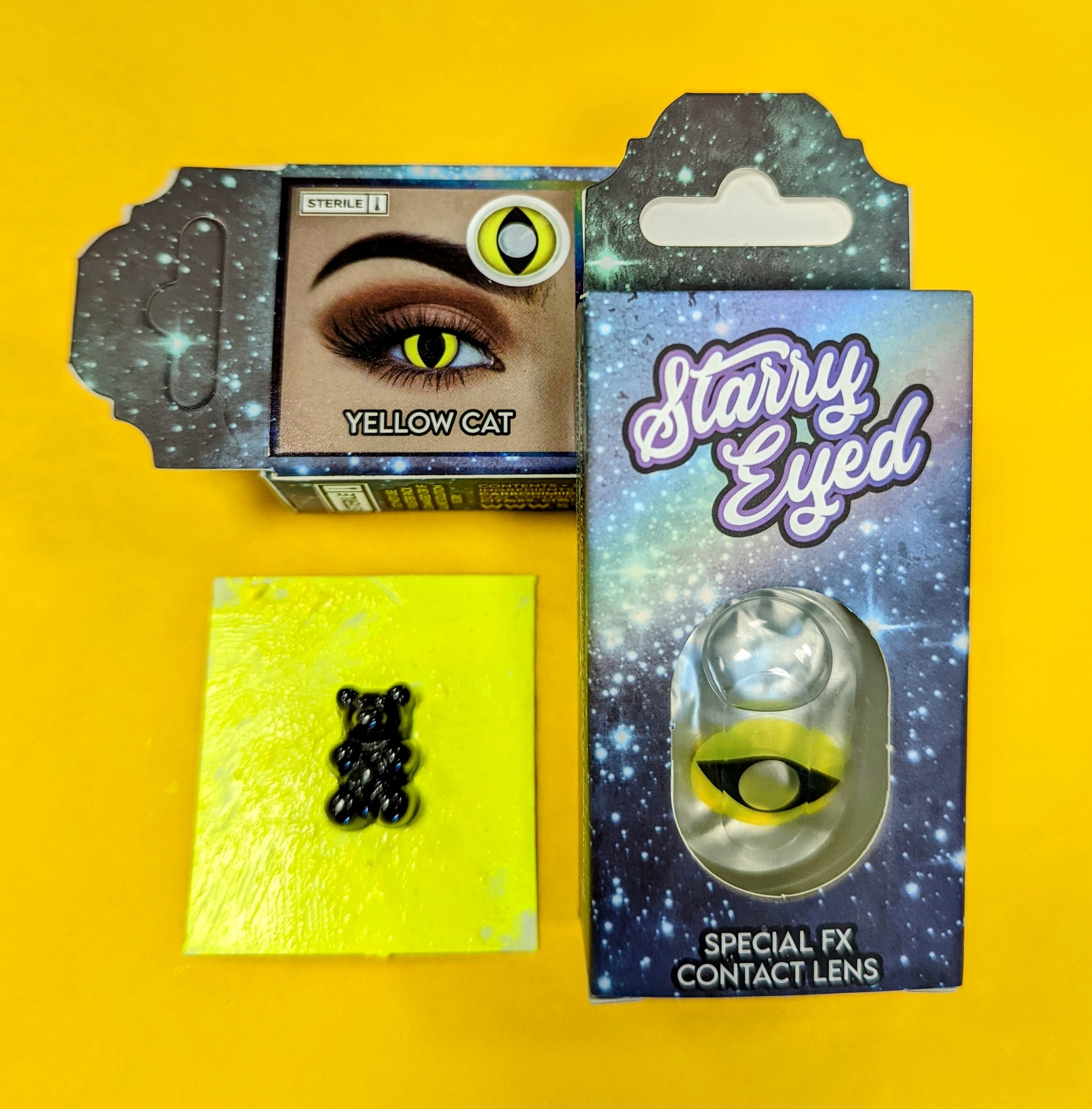 Starry Eyed Yearly Lenses - Yellow Cat